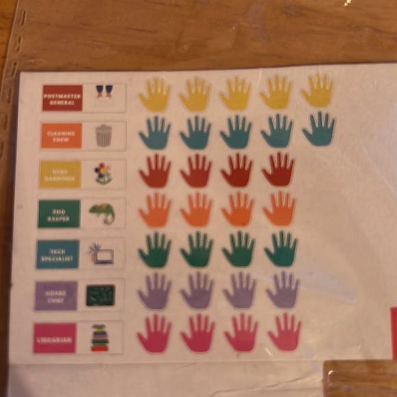 NWT unopened 2 sets nameplates, 2 sets classroom jobs, chalkboard sign - Picture 7 of 8